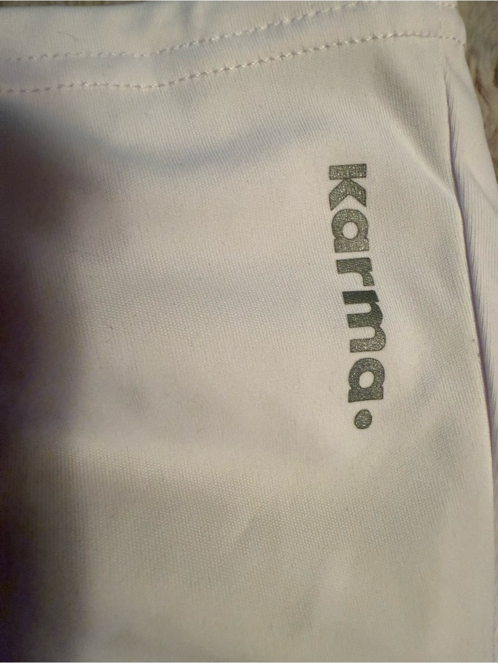 NWT Karma White Flowy Activewear Tank Top Sleeveless Women’s Medium - Picture 3 of 6